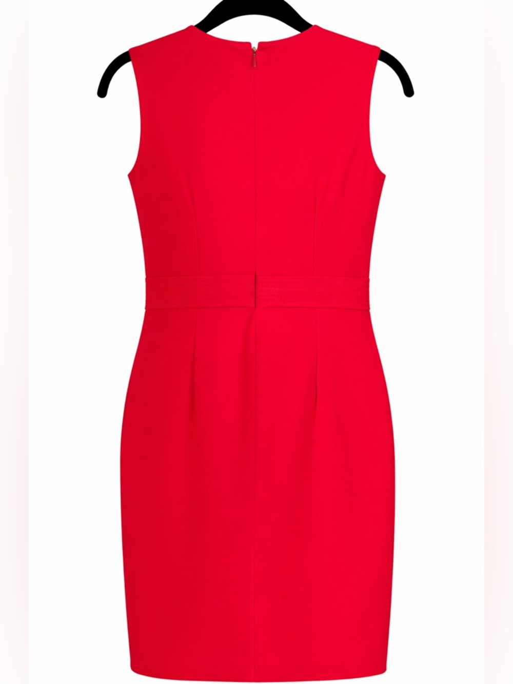 Calvin Klein Red Sheath Dress NWT Size 6 Sleeveless Knee-Length - Picture 5 of 13